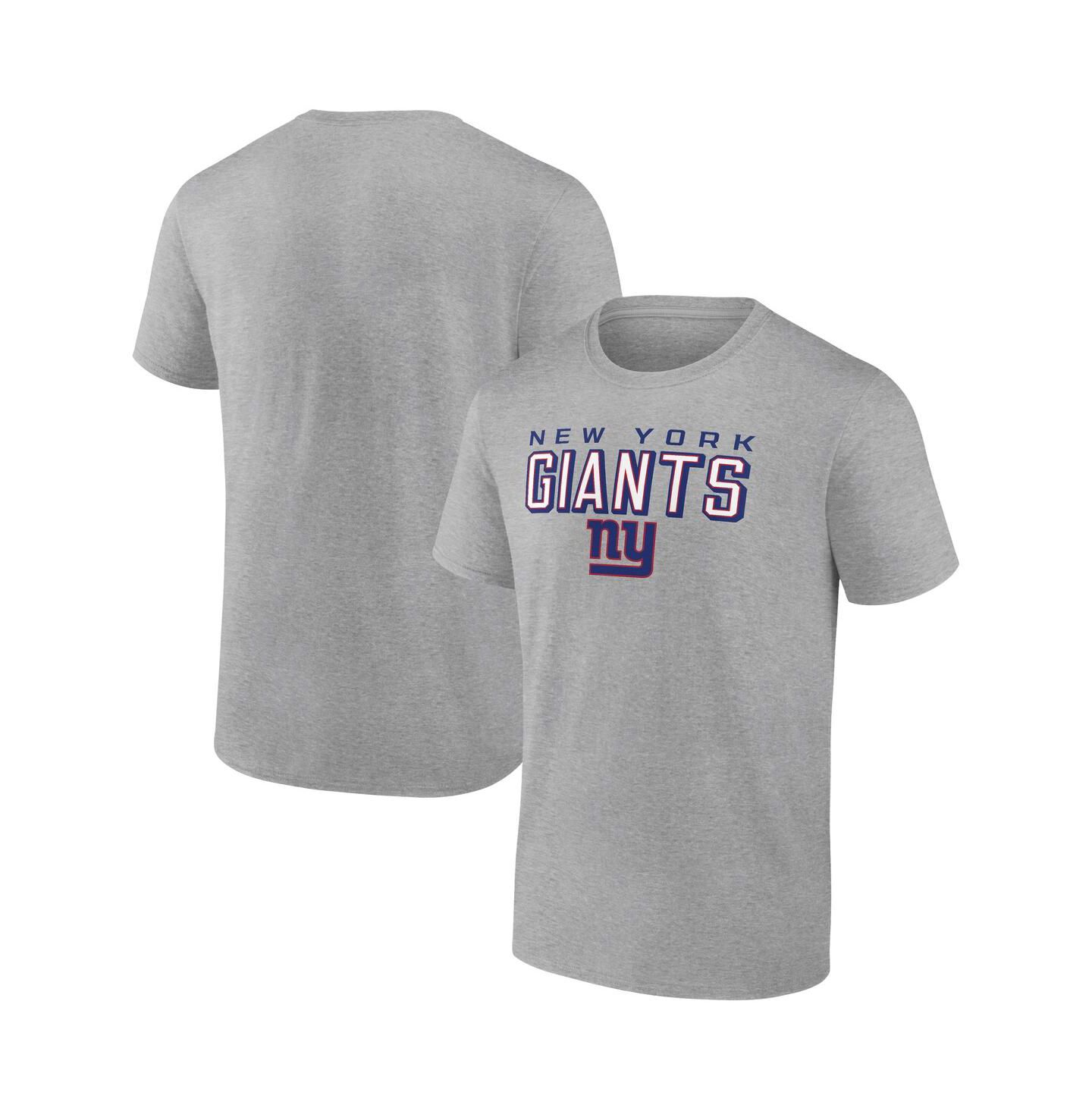 Мужская футболка Fanatics Mto Label Heather Gray New York Giants Swagger — фото 1