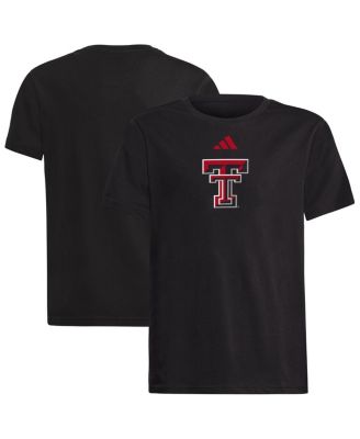 adidas - Big Boys and Girls Black Texas Tech Red Raiders Logo T-Shirt