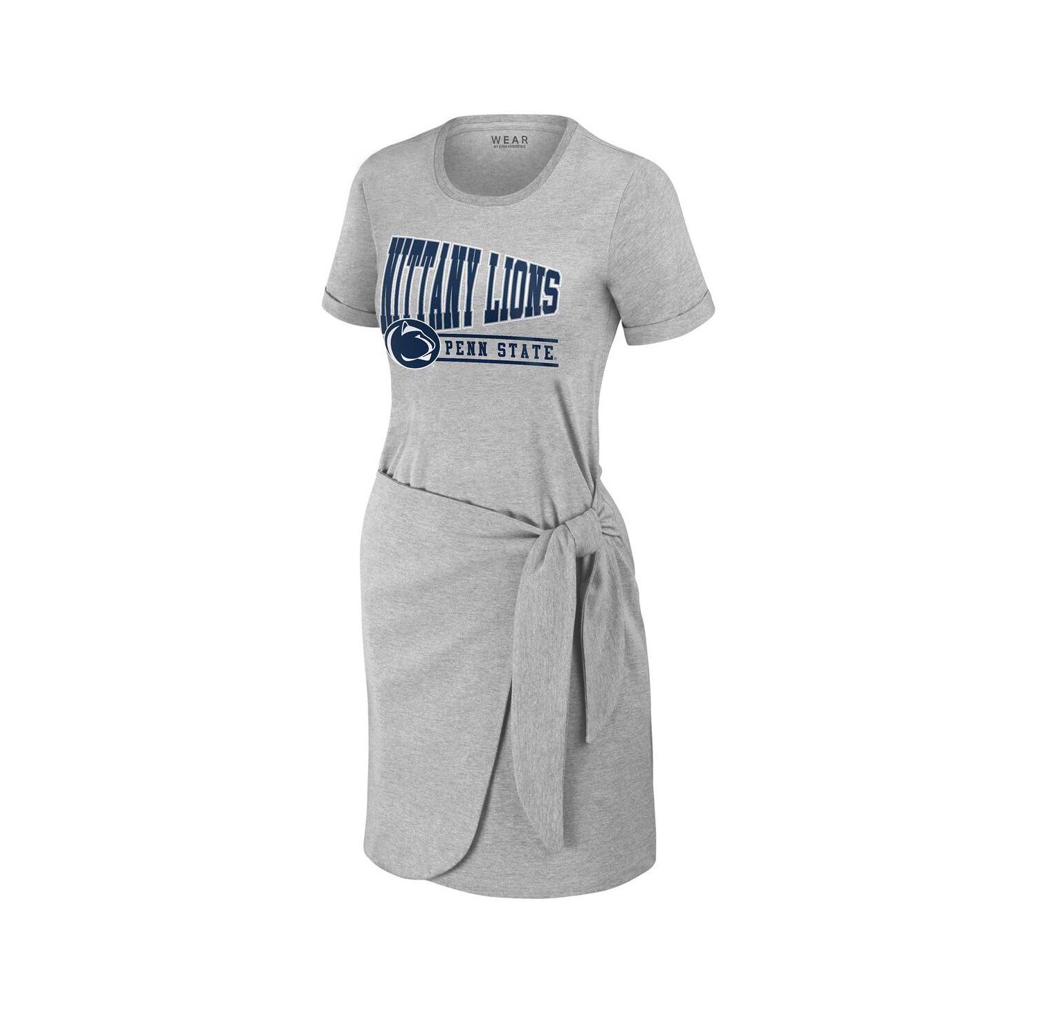 Women's Heather Gray Penn State Nittany Lions Knotted T-Shirt Dress
