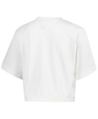 Women's White Mississippi State Bulldogs Primegreen V-Neck Cropped Jersey