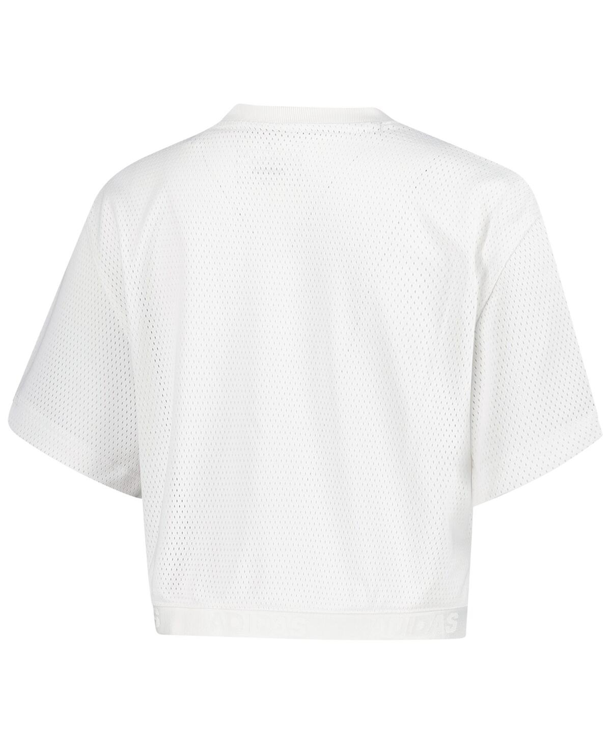 Adidas Women's White Mississippi State Bulldogs Primegreen V-Neck Cropped Jersey
