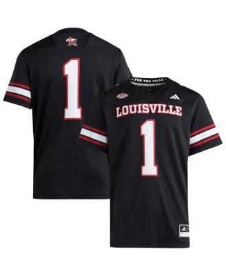 adidas - Men's 1 Black Louisville Cardinals Premier Strategy Jersey