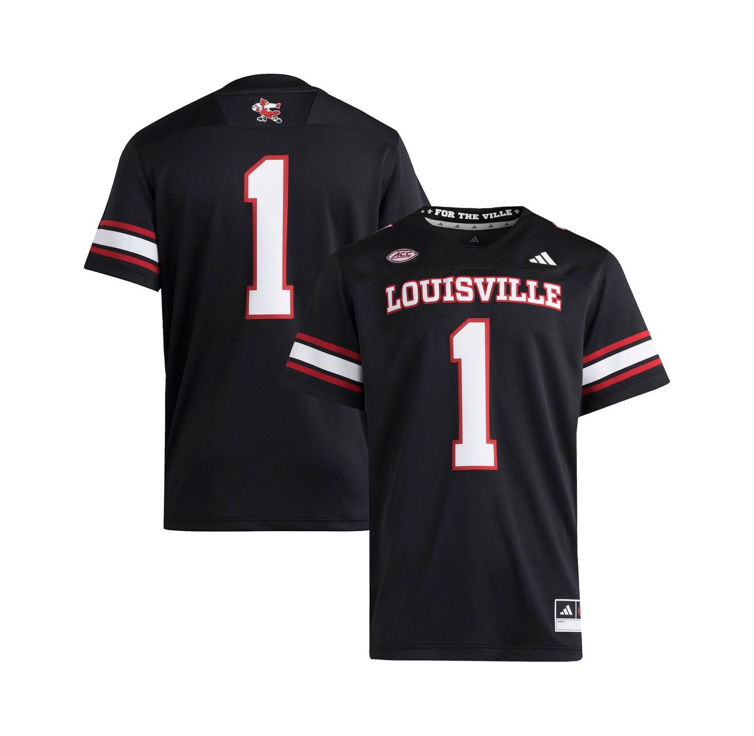 Men's 1 Black Louisville Cardinals Premier Strategy Jersey