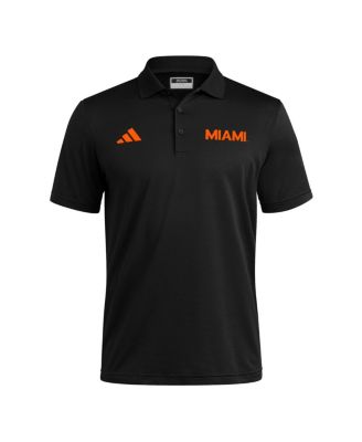Men's Black Miami Hurricanes Ultimate 365 Ottoman Polo Shirt