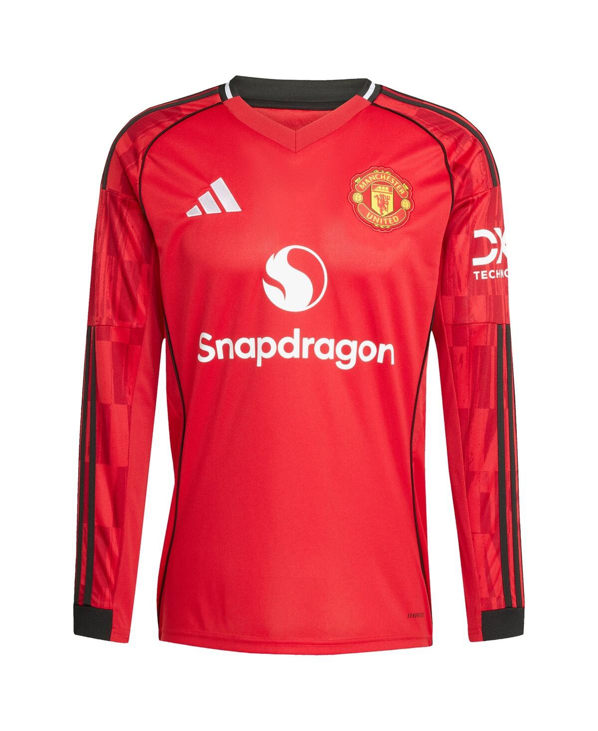 Adidas Men's Red Manchester United Home 2025/26 Replica Long Sleeve Jersey