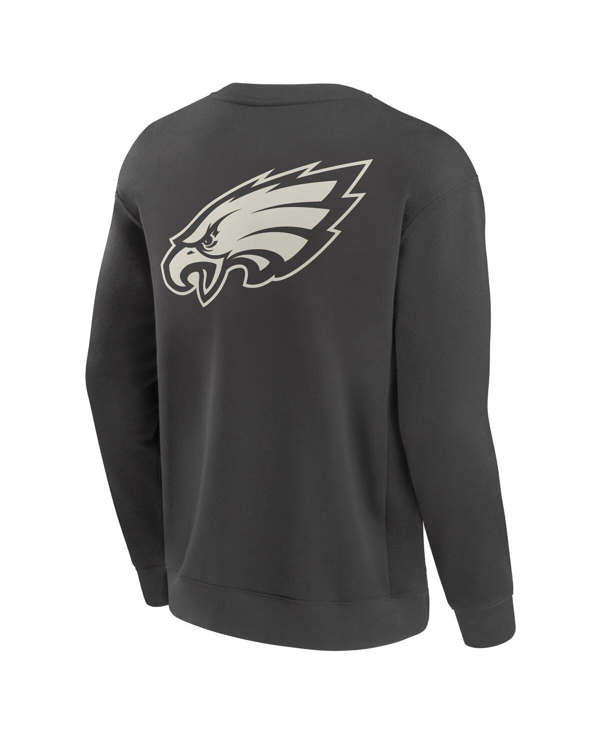 Fanatics Men's Charcoal Philadelphia Eagles Elements Future Ground Lettering Pullover Sweatshirt In Gray