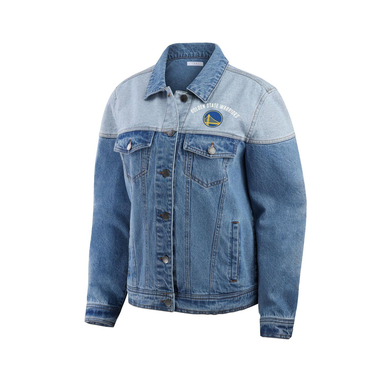 Women's Blue Golden State Warriors Full-Button Denim Jacket