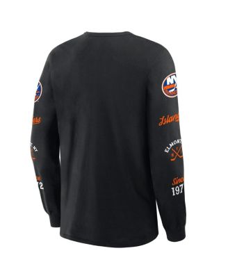 Men's Black New York Islanders Boxed In Legacy Long Sleeve T-Shirt
