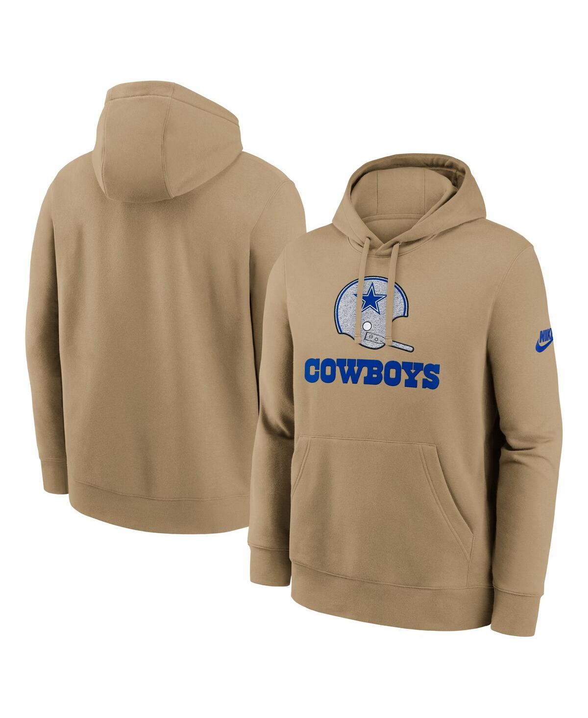 Nike Men's Tan Dallas Cowboys Best Season Rewind Club Pullover Hoodie