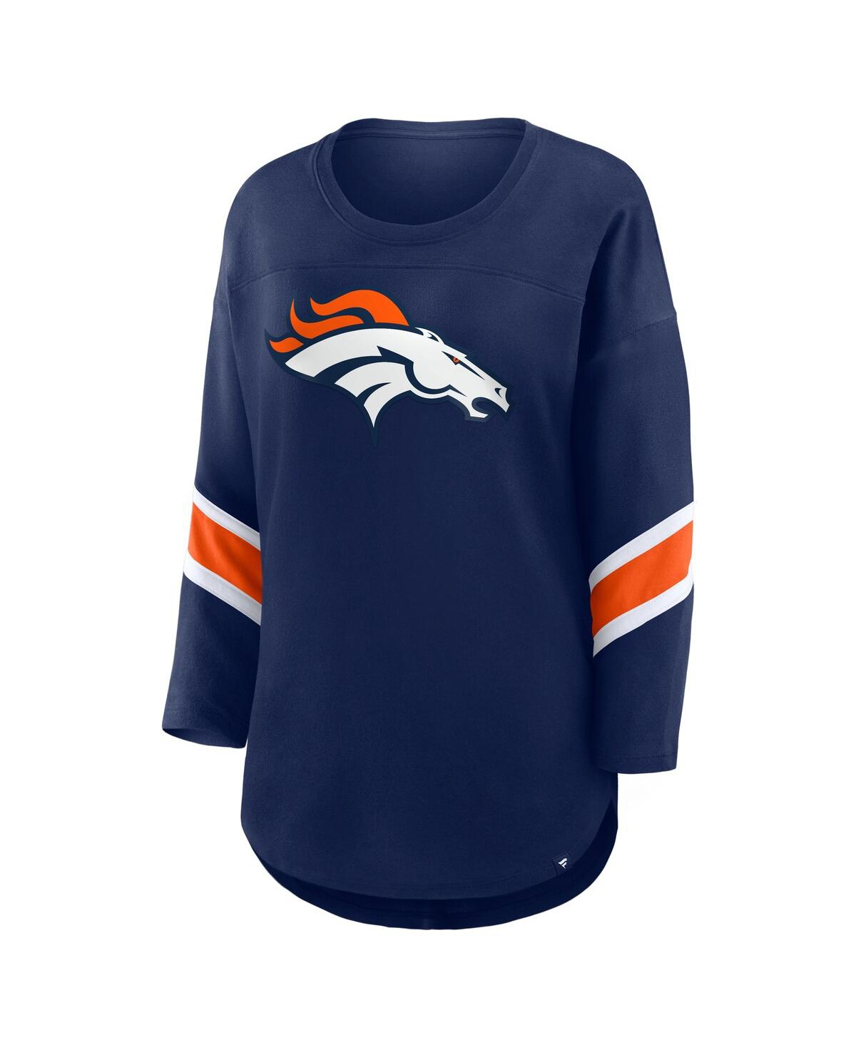 Fanatics Women's Navy Denver Broncos Redzone 3/4-sleeve T-shirt In Blue