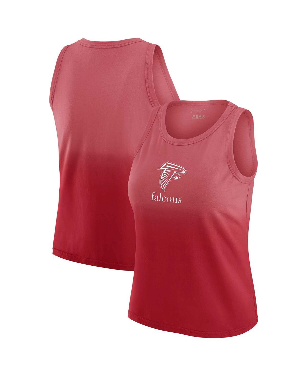 Wear by Erin Andrews Women's x Gracie Hunt Scarlet Atlanta Falcons Ombre Tank Top