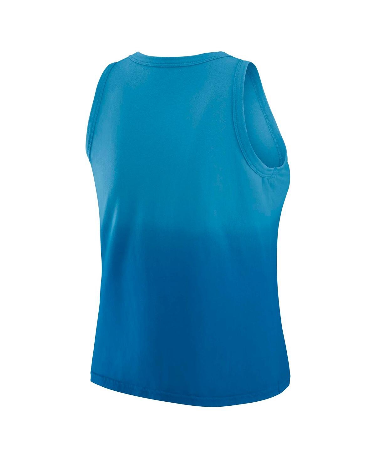 Wear by Erin Andrews Women's x Gracie Hunt Blue Los Angeles Chargers Ombre Tank Top
