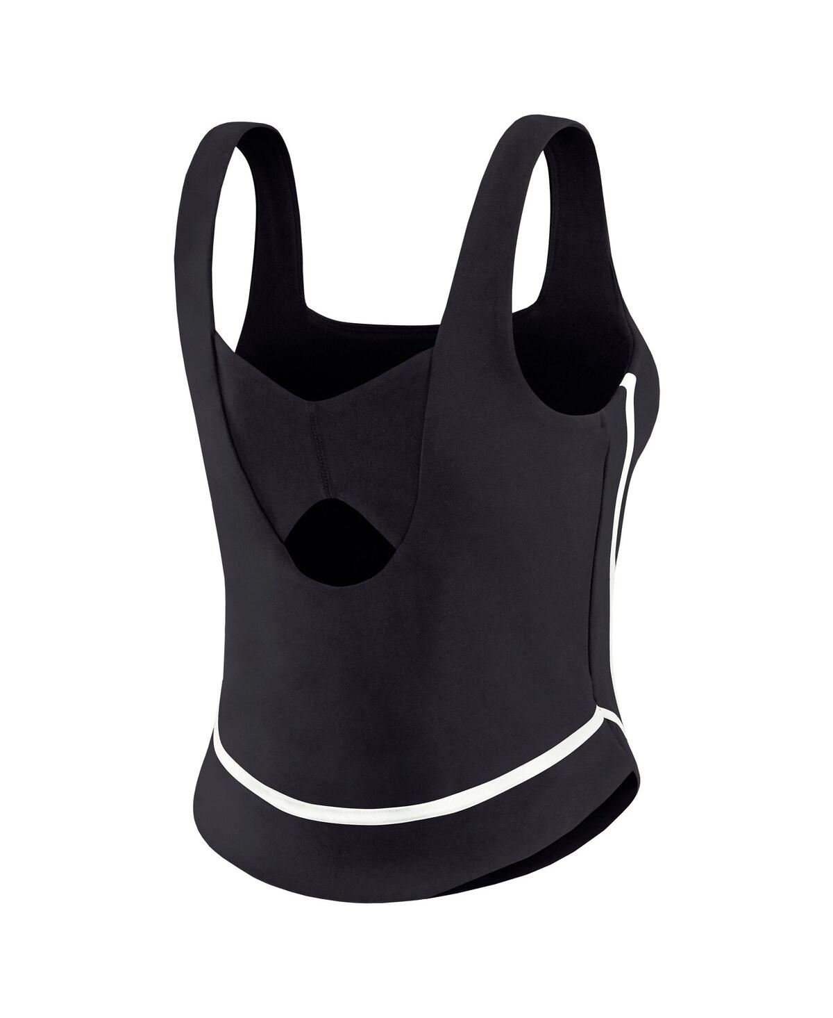 Wear By Erin Andrews Women's Black Cincinnati Bengals Square Neck Tank Top In Black
