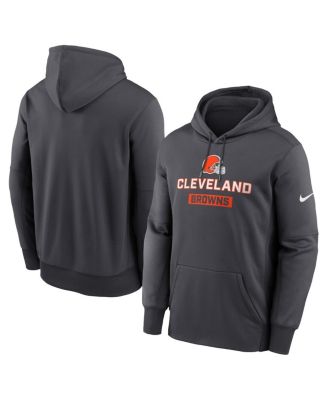 Nike - Men's Anthracite Cleveland Browns Toss Sweep Performance Pullover Hoodie