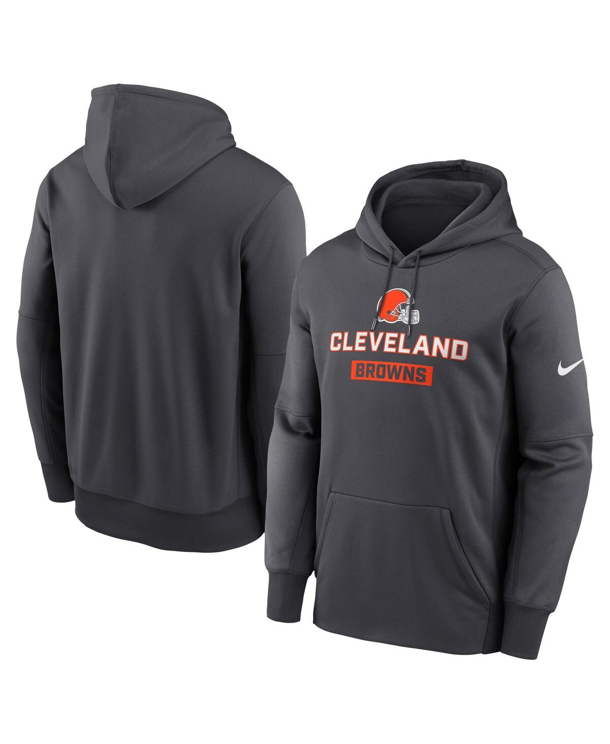 Nike Men's Cleveland Browns Toss Sweep Menâs  Therma Nfl Pullover Hoodie In Gray