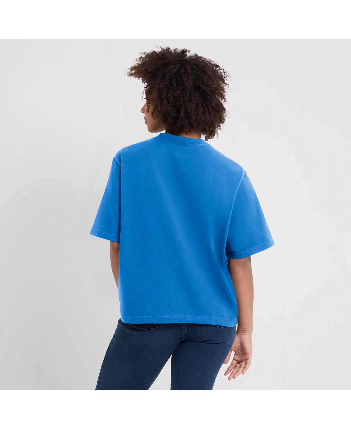 Nike Powder Blue Los Angeles Chargers Essential Script Relaxed Boxy T-shirt In Blue