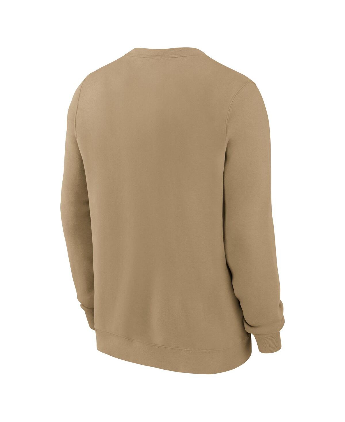 Nike Men's Tan Green Bay Packers Swing Pass Rewind Club Pullover Sweatshirt