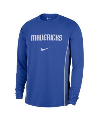 Men's Blue Dallas Mavericks 2025/26 Authentic Pre-Game Legend Dri-FIT Long Sleeve Shooting Shirt
