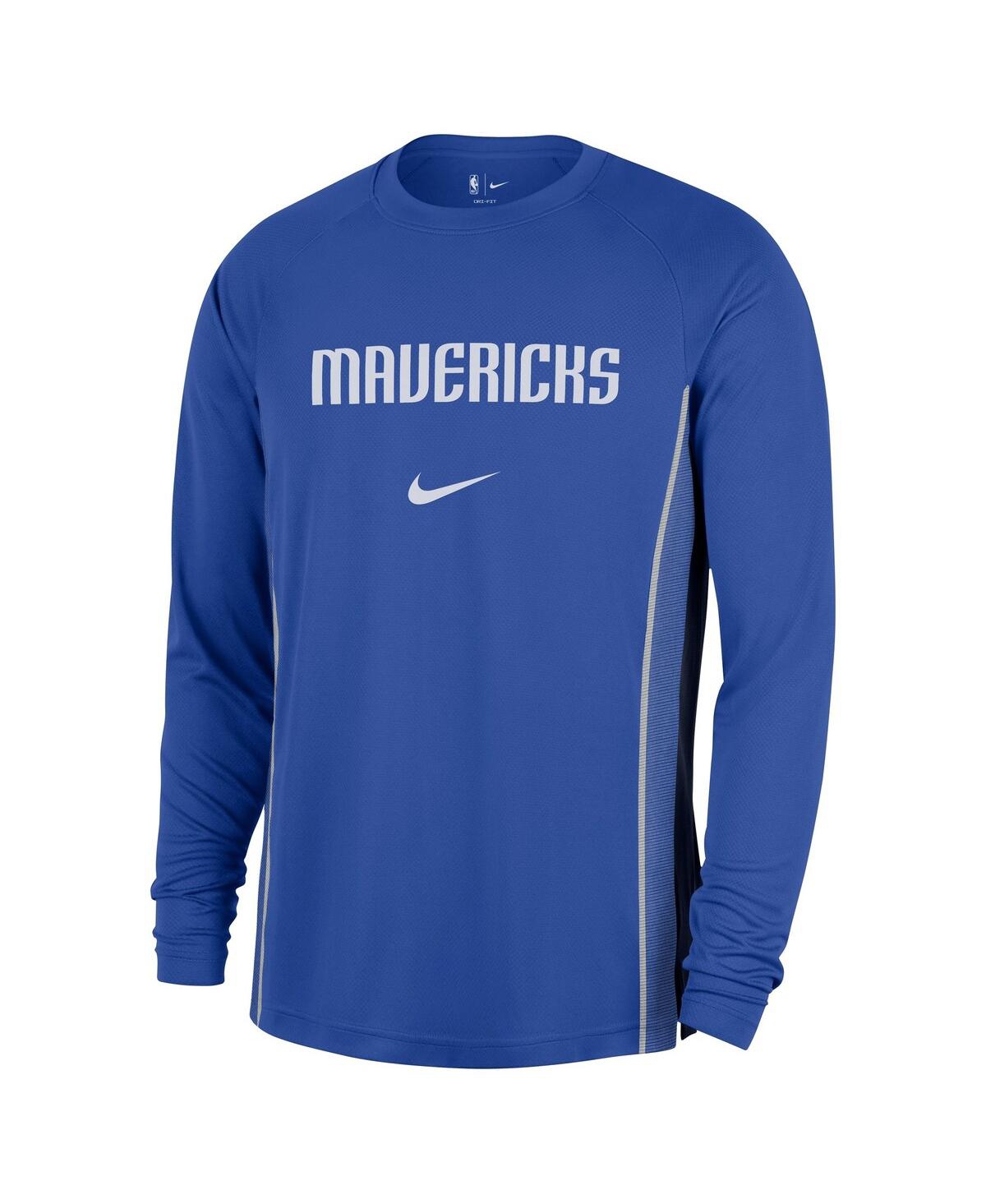 Nike Men's Blue Dallas Mavericks 2025/26 Authentic Pre-game Legend Dri-fit Long Sleeve Shooting Shirt In Blue