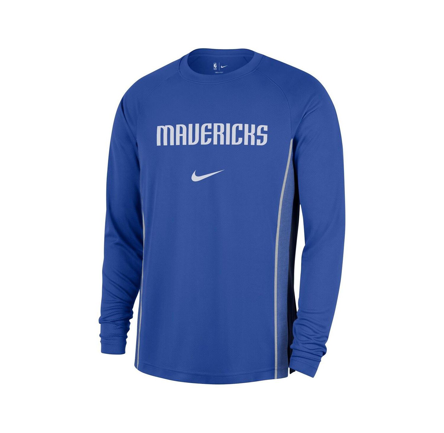 Men's Blue Dallas Mavericks 2025/26 Authentic Pre-Game Legend Dri-FIT Long Sleeve Shooting Shirt