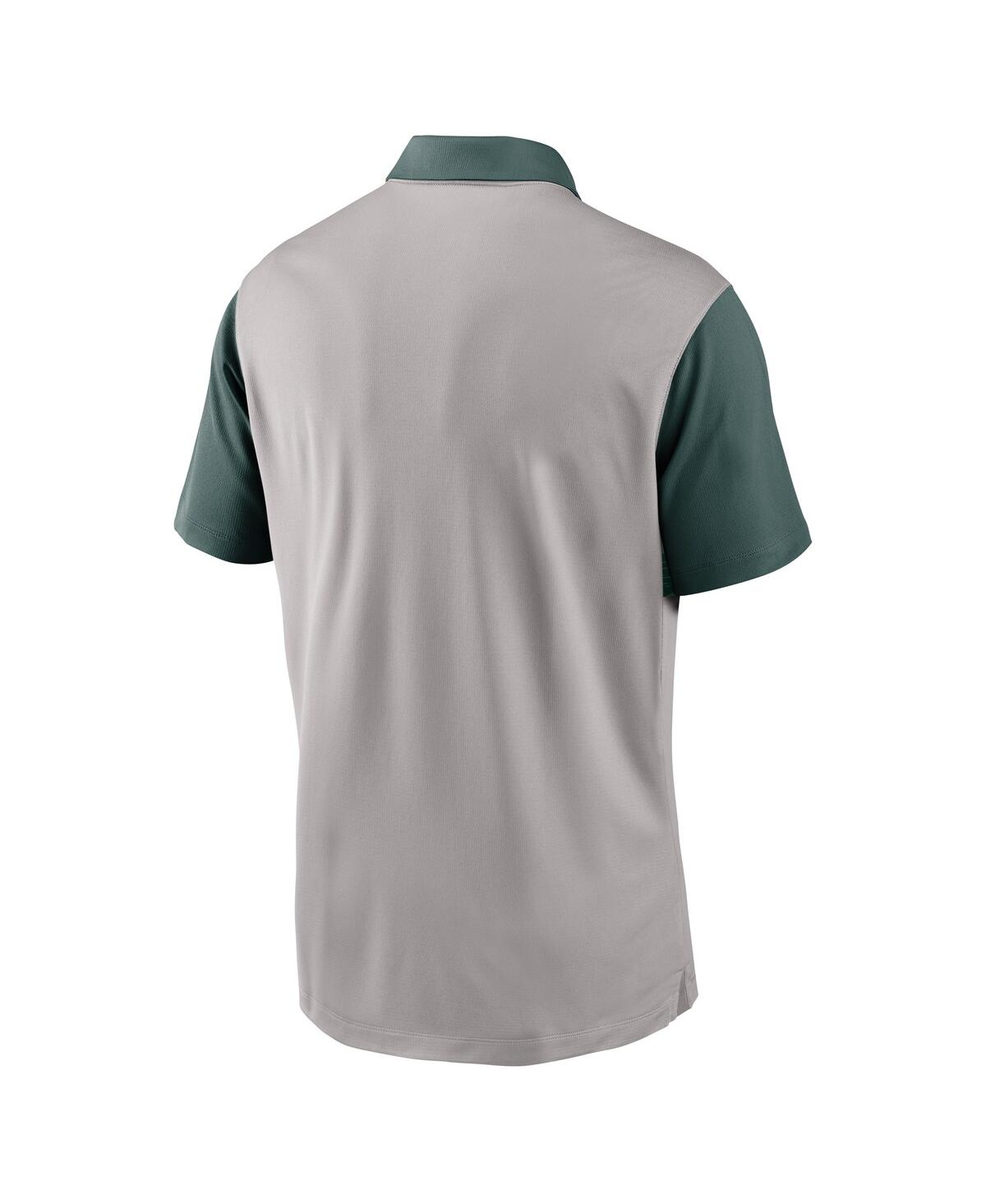 Nike Men's Gray/green Michigan State Spartans Vapor Performance Polo Shirt In Gray