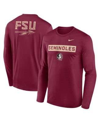 Nike - Men's Garnet Florida State Seminoles Primetime Campus 2-Hit Legend Long Sleeve T-Shirt