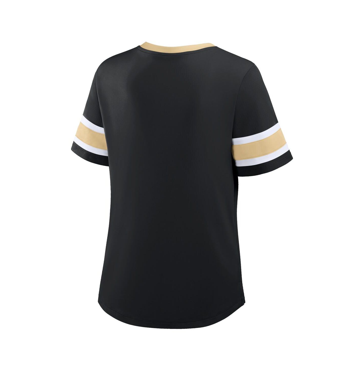 Женская футболка Fanatics Black New Orleans Saints Redzone Draw Play Athena Lace-Up — фото 3
