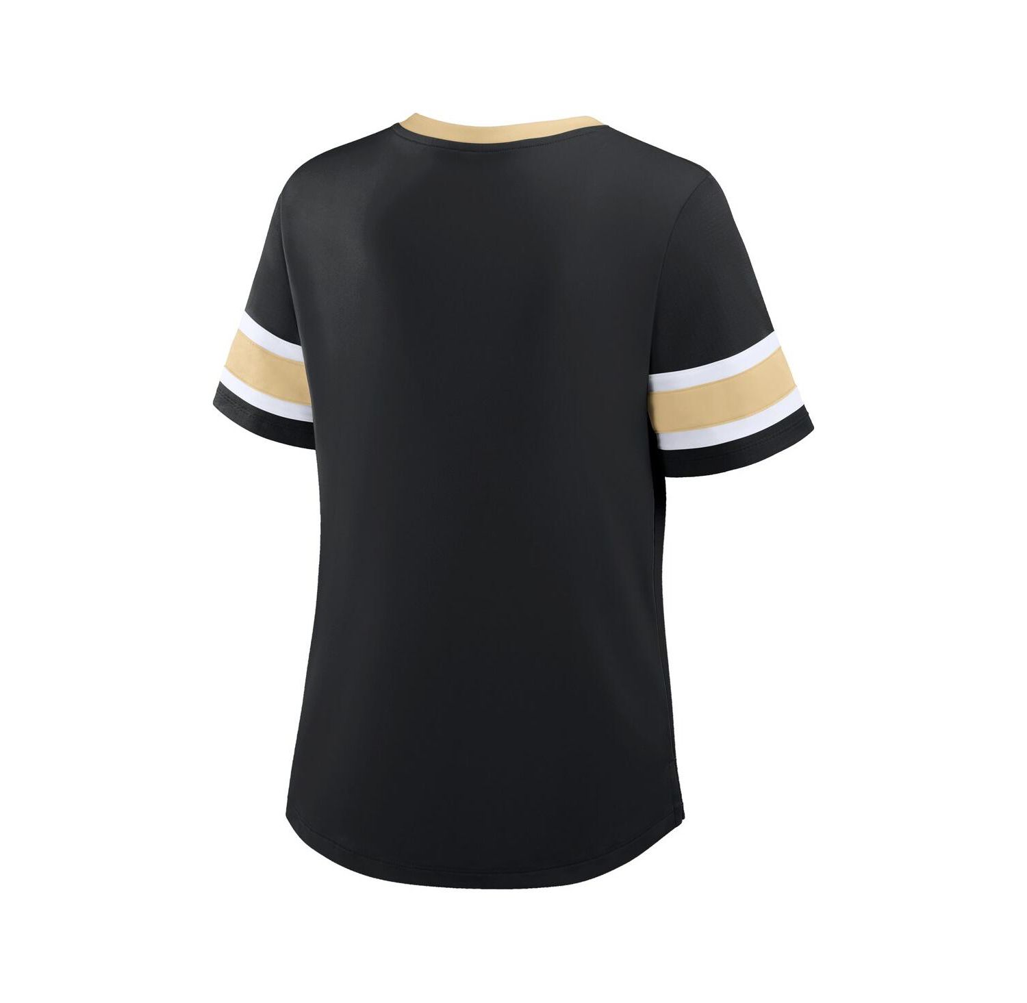 Women's Black New Orleans Saints Redzone Draw Play Athena Lace-Up T-Shirt