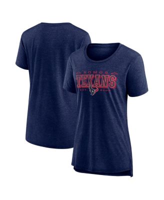 Nike - Women's Navy Houston Texans Vintage Graphic Tri-Blend Scoop Neck T-Shirt