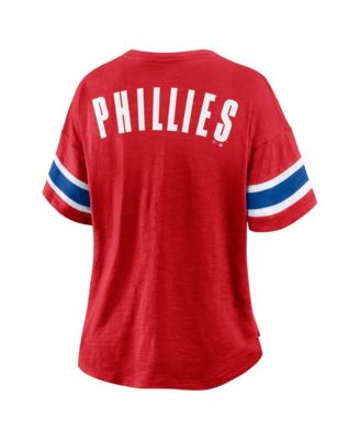Women's Red Philadelphia Phillies Curl Route T-Shirt