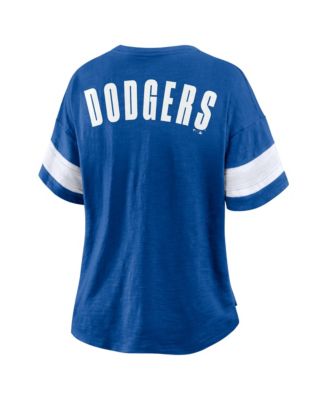 Women's Royal Los Angeles Dodgers Curl Route T-Shirt