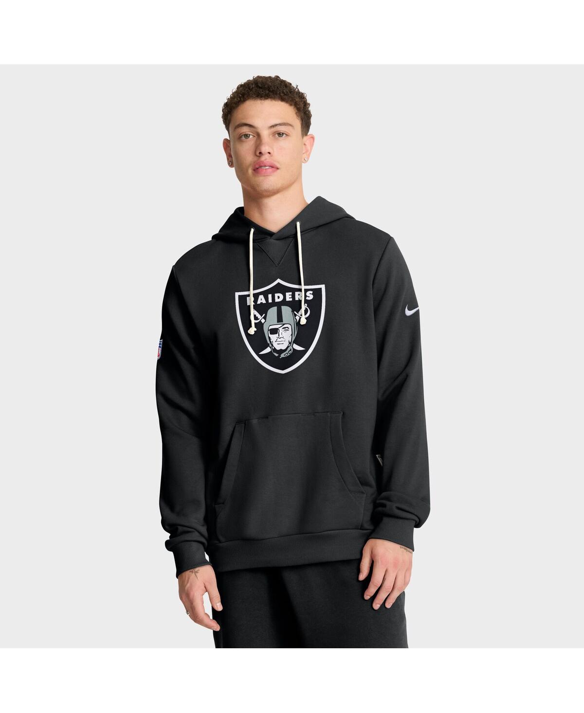 Nike Black Las Vegas Raiders Sideline Standard Issue Initial Home Dri-fit Hoodie In Black