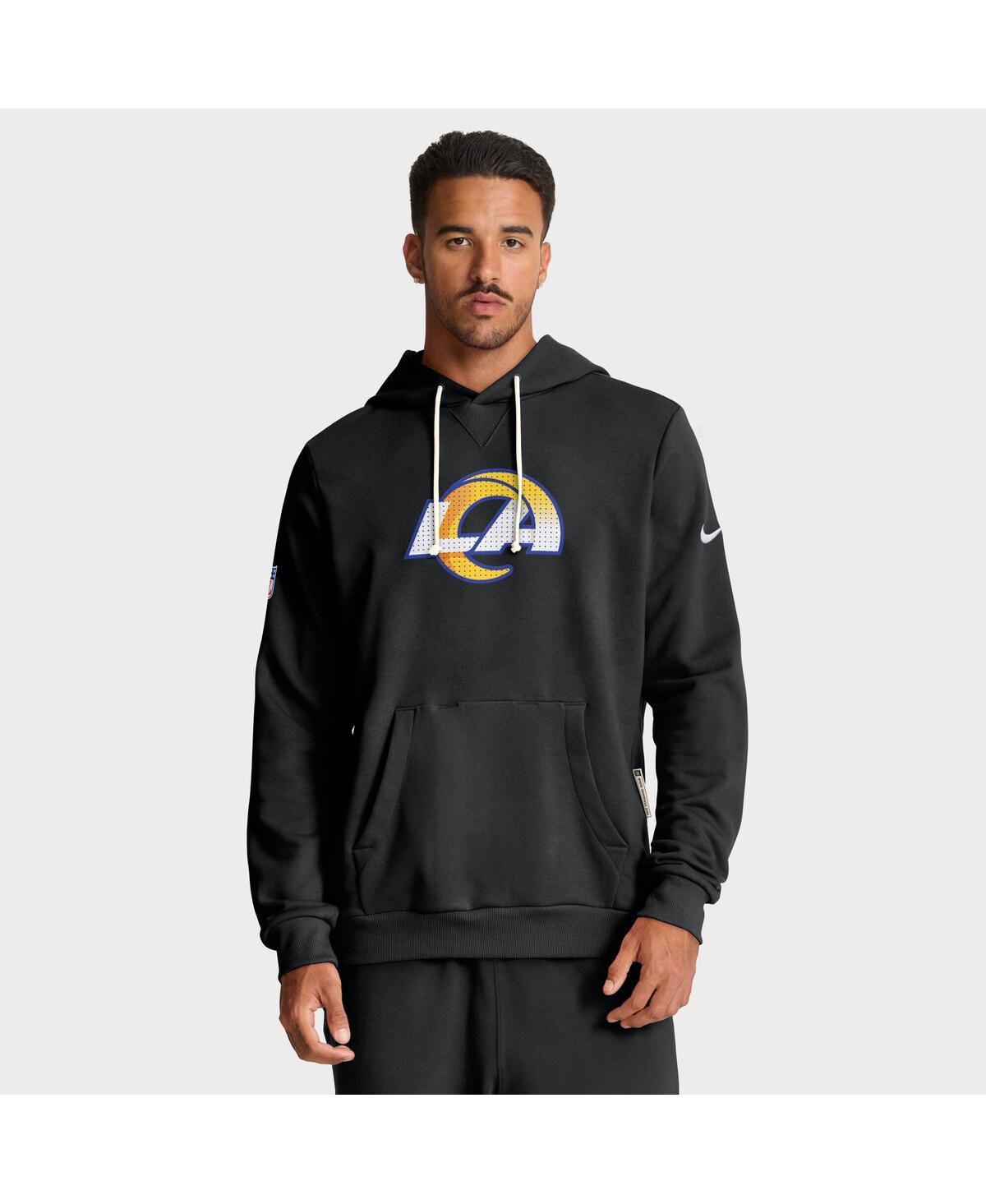 Мужская черная толстовка с капюшоном Los Angeles Rams Sideline Standard Issue Initial Home Dri-FIT