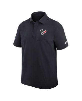 Men's Navy Houston Texans Sideline City Pride Woven Performance Polo Shirt