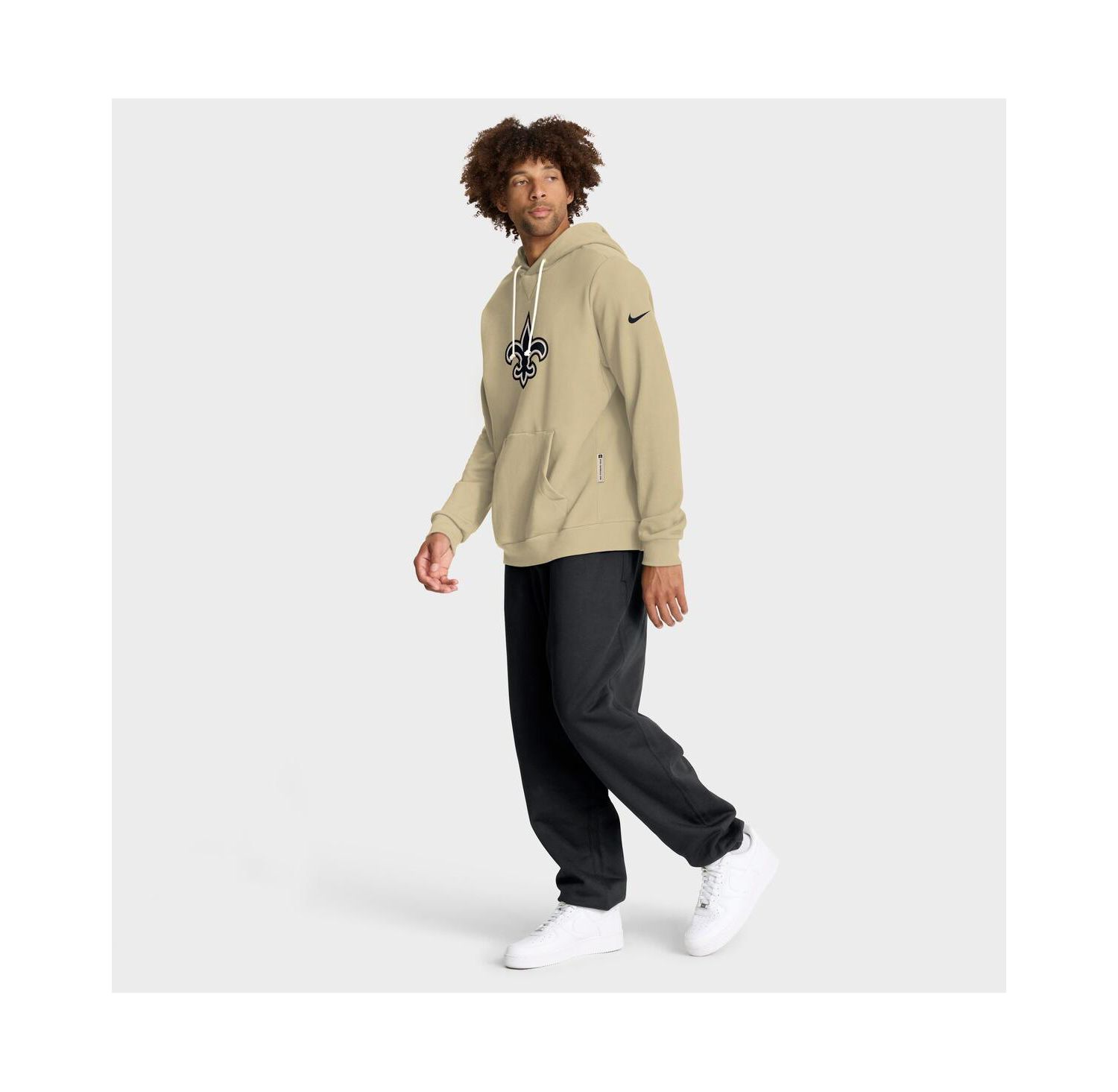 Men's Gold New Orleans Saints Sideline Standard Issue Alt 2 Dri-FIT Hoodie