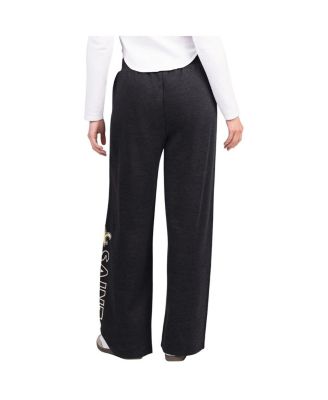 Women's Black New Orleans Saints Field Wide Leg Sweatpants