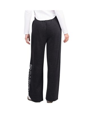 Women's Black Las Vegas Raiders Field Wide Leg Sweatpants