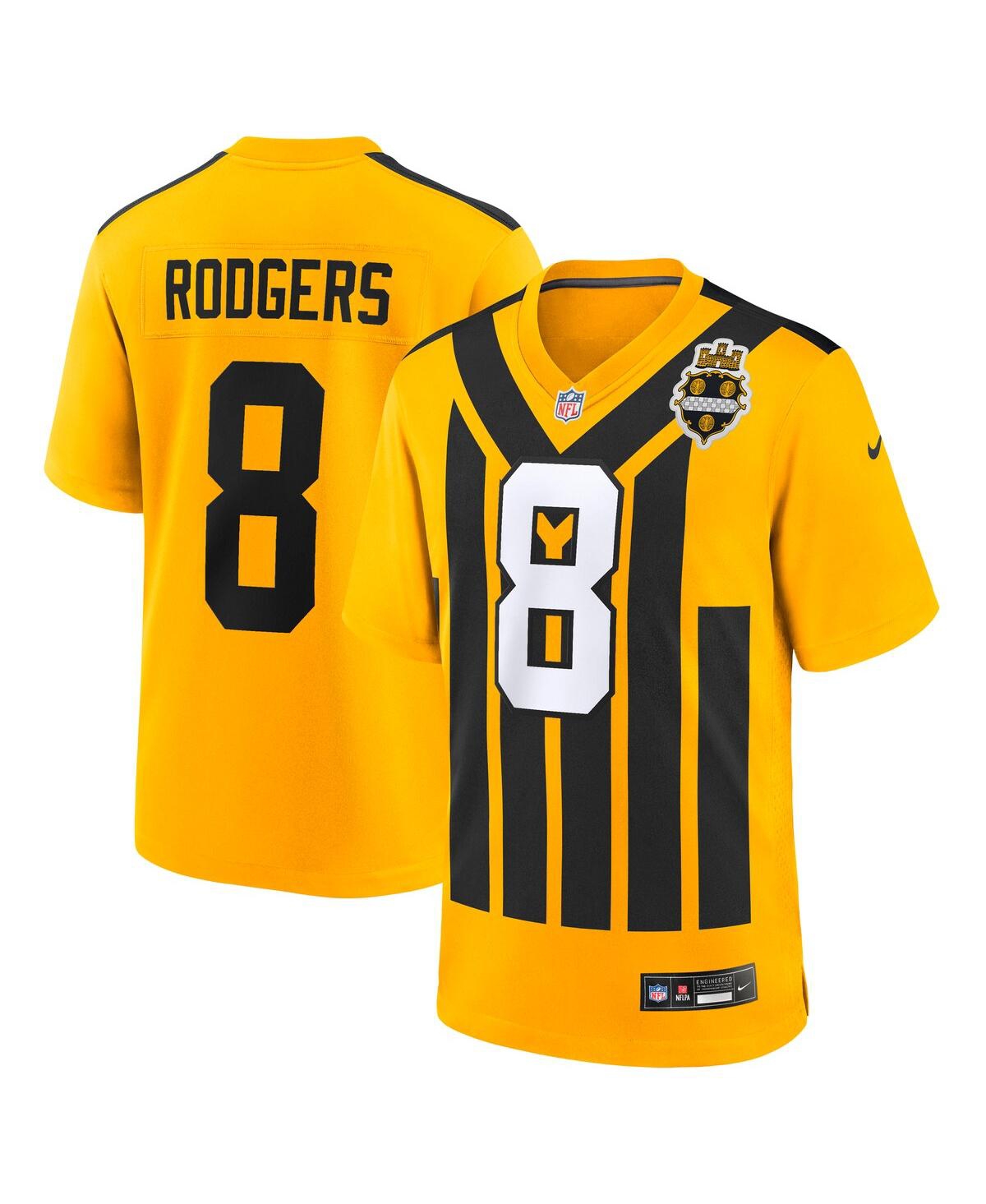 Nike Men's Aaron Rodgers Gold Pittsburgh Steelers Alternate 1933 Throwback Game Jersey