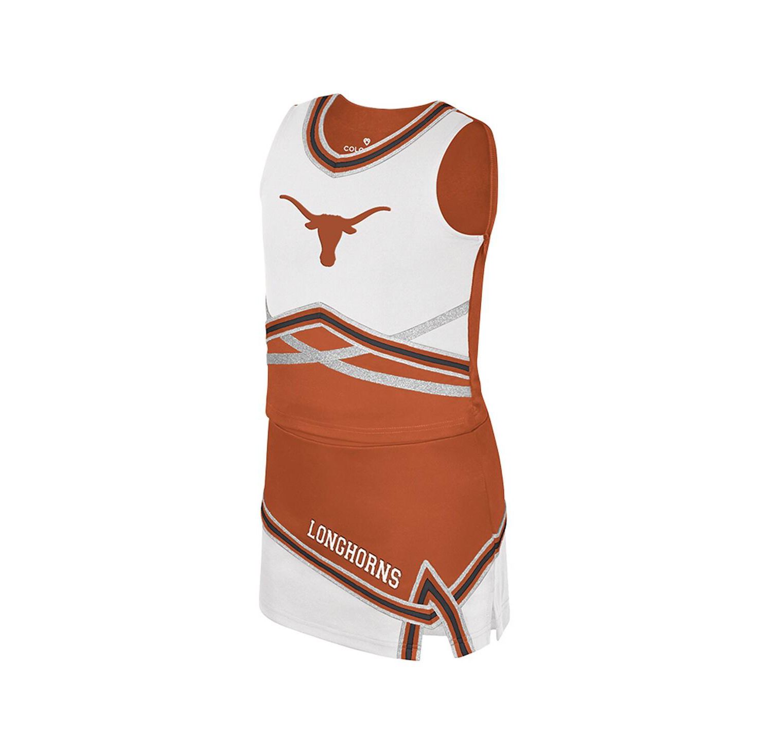 Big Girls 2-Piece Texas Orange Texas Longhorns Lollipop Park Cheer Set