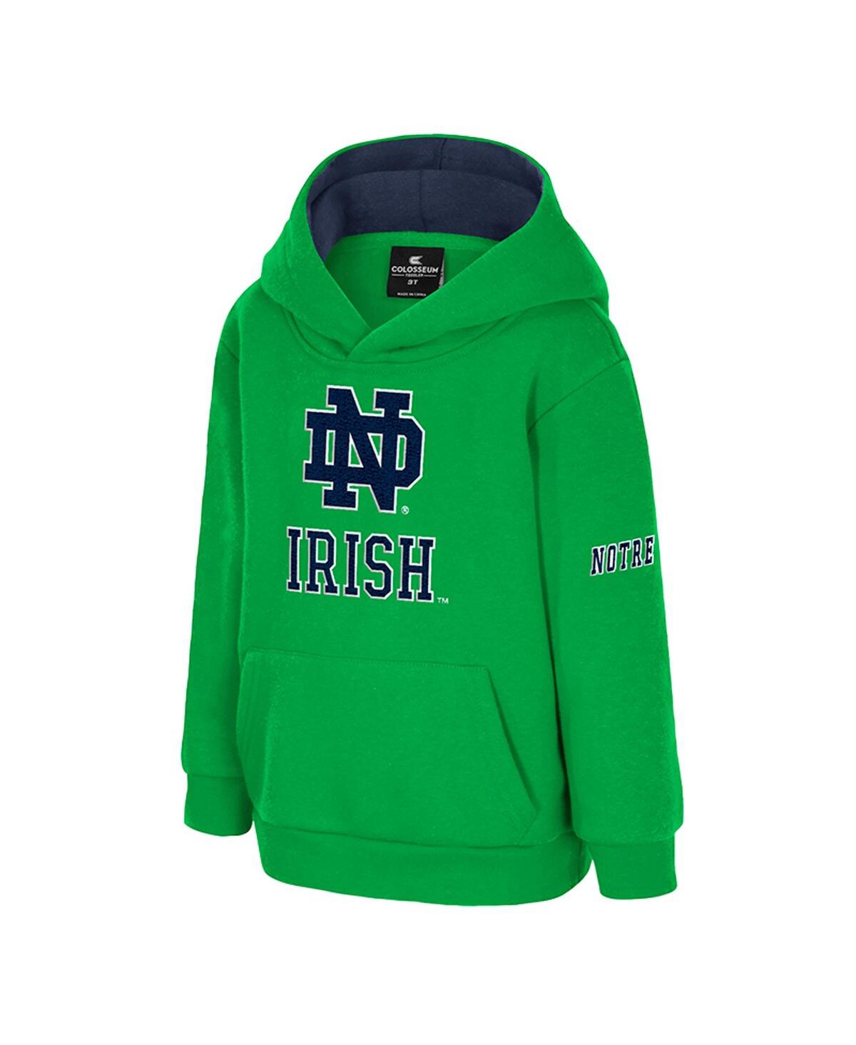 Colosseum Toddler Kelly Green Notre Dame Fighting Irish Big Logo Volume Fleece Pullover Hoodie