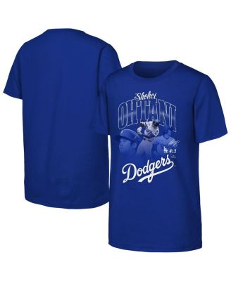 Outerstuff - Big Boys and Girls Shohei Ohtani Royal Los Angeles Dodgers Triple Player Graphic T-Shirt
