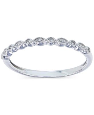 Macy’s Created White Sapphire (0.135 ct. t.w.) Trio Stackable Ring in 14K Yellow Rose Plating Over Sterling Silver or Sterling Silver