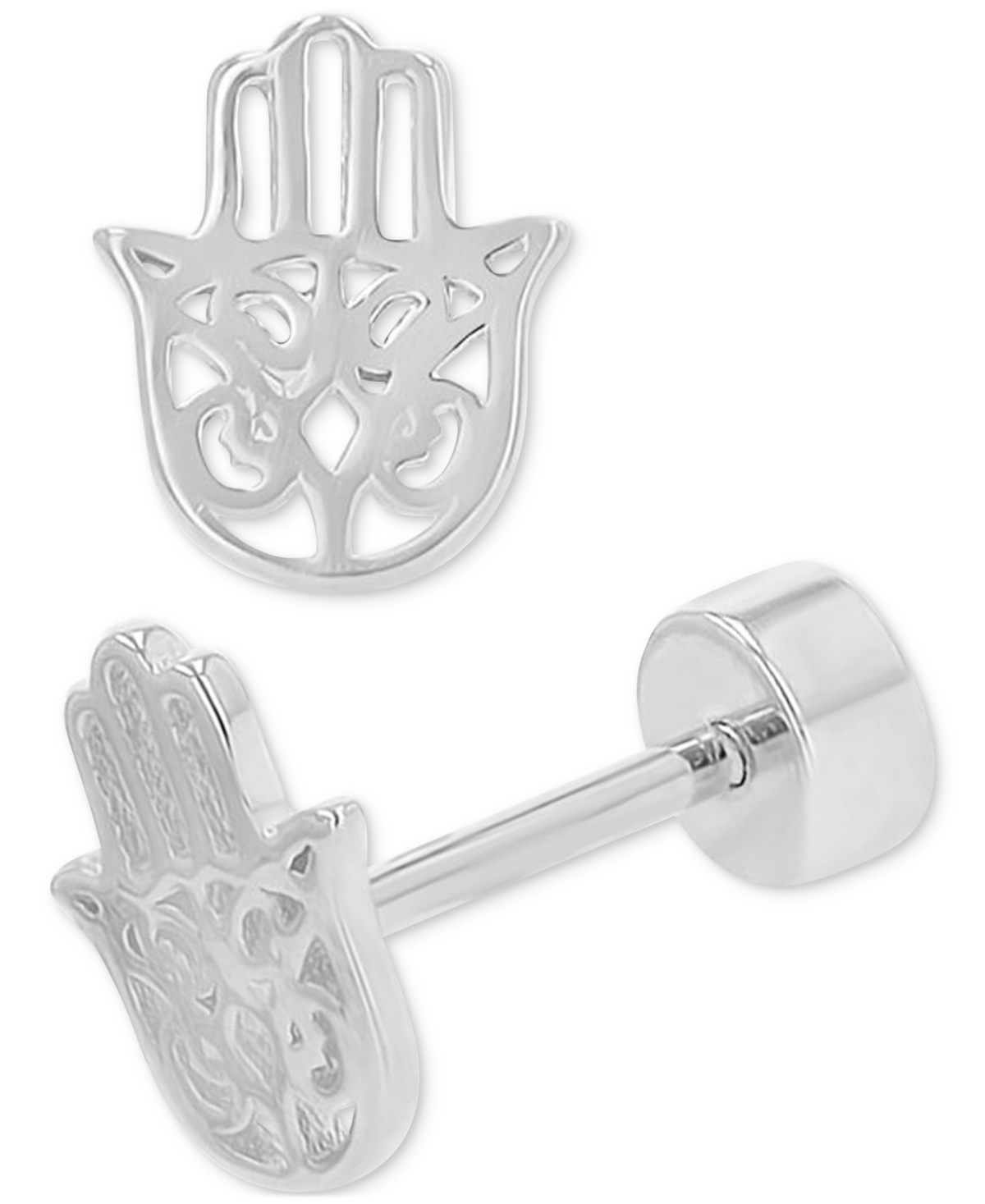 Macy's Stud Earrings In Sterling Silver In Silver