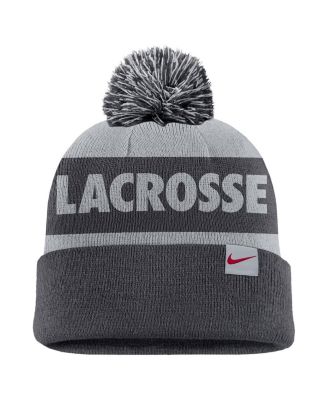 Men's Charcoal Air Force Falcons Rivalry Shield Cuffed with Pom Knit Hat