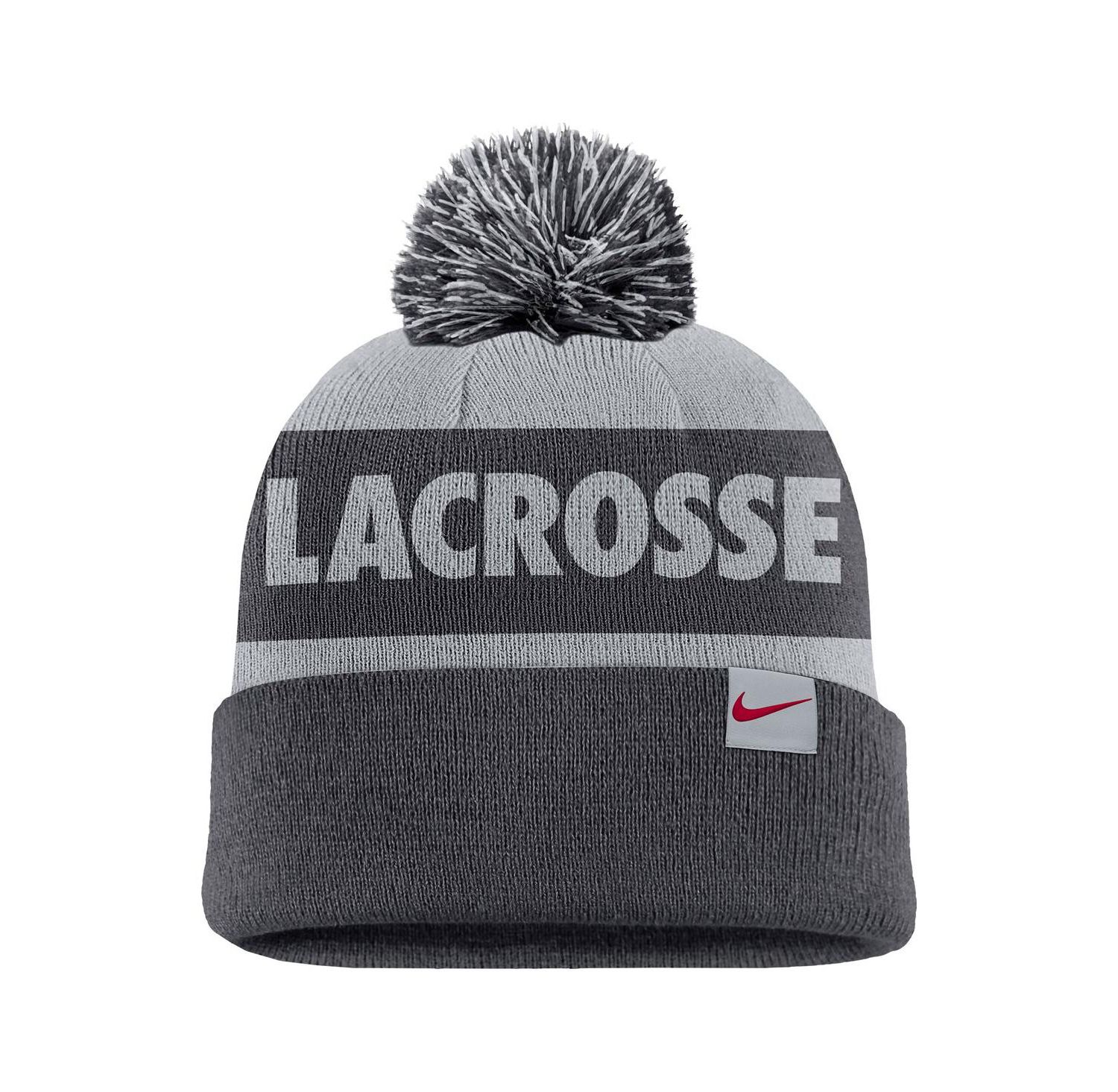 Men's Charcoal Air Force Falcons Rivalry Shield Cuffed with Pom Knit Hat