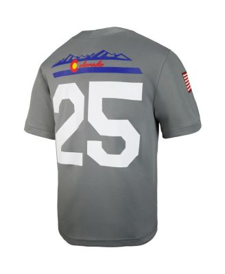 Big Boys and Girls 25 Gray Air Force Falcons APLS Fighting Falcon Collection Football Game Jersey