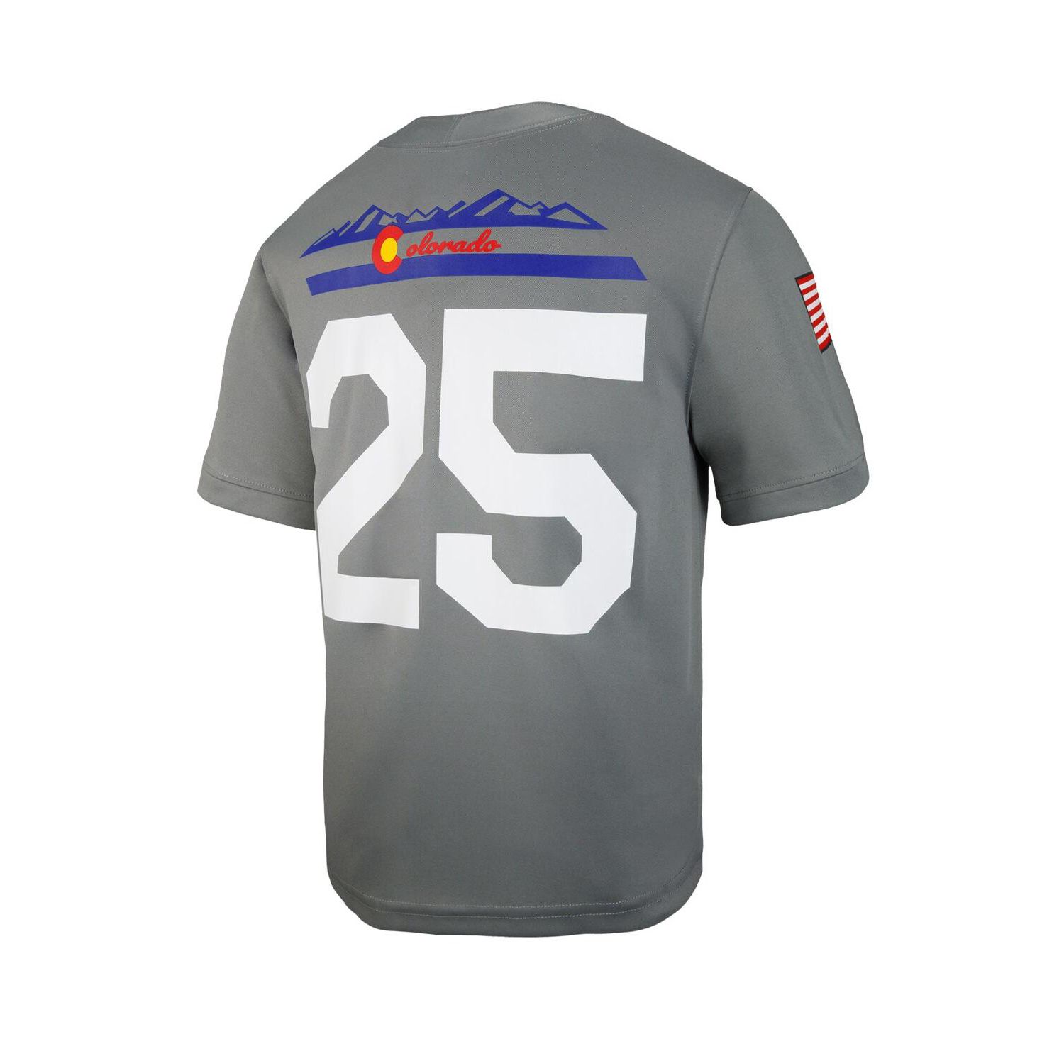 Big Boys and Girls 25 Gray Air Force Falcons APLS Fighting Falcon Collection Football Game Jersey