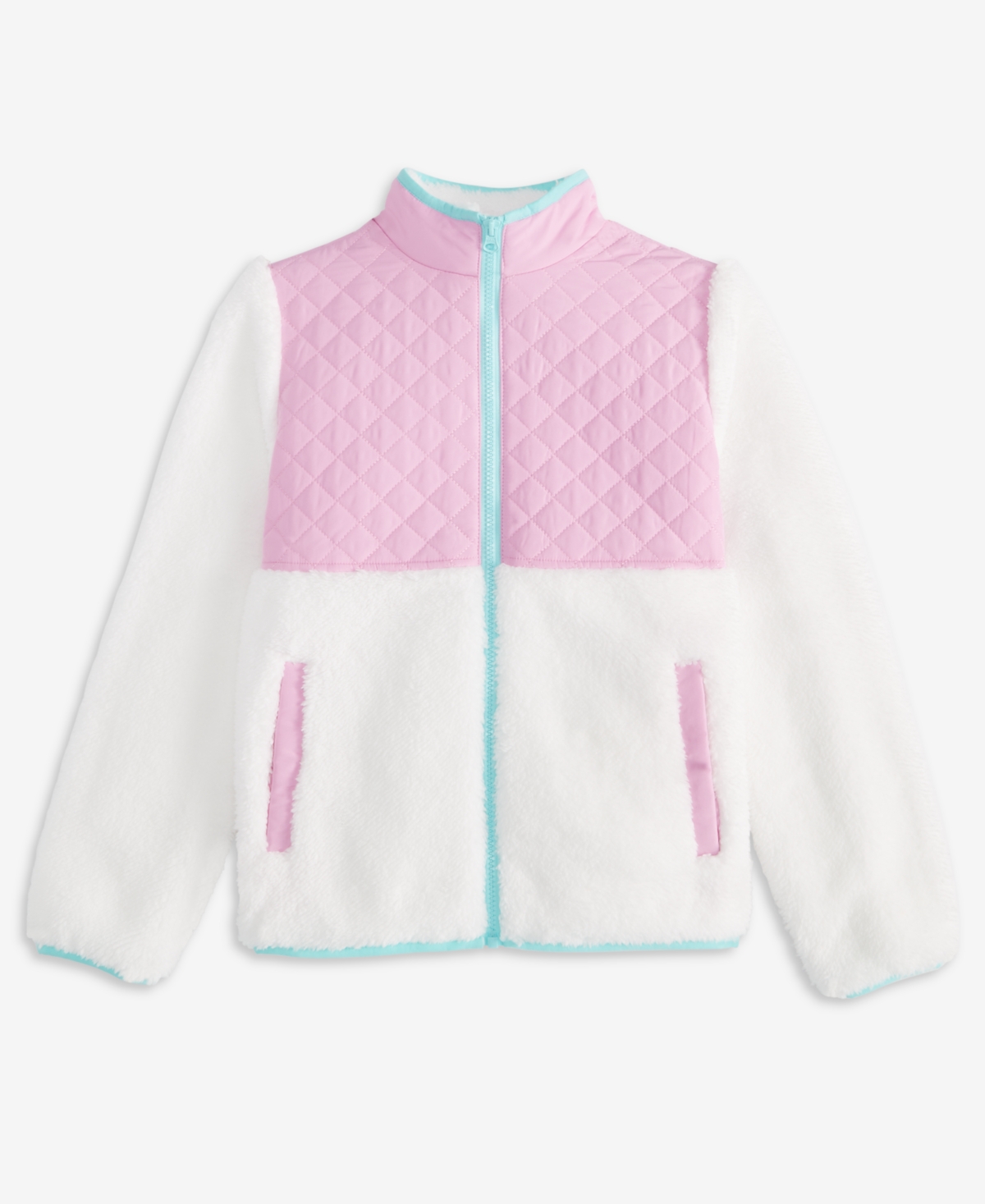 Macy's Epic Threads Girls 5-20 Color Block Long-sleeve Jacket,  Exclusive In White