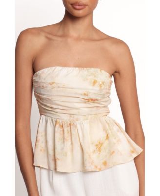 Women's Maia Strapless Top - Floral