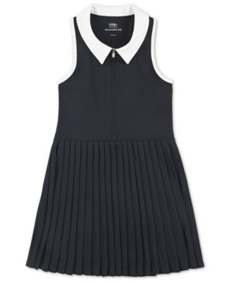 Girls' YPB neoKNIT Half-Zip Pleated Mini Dress
